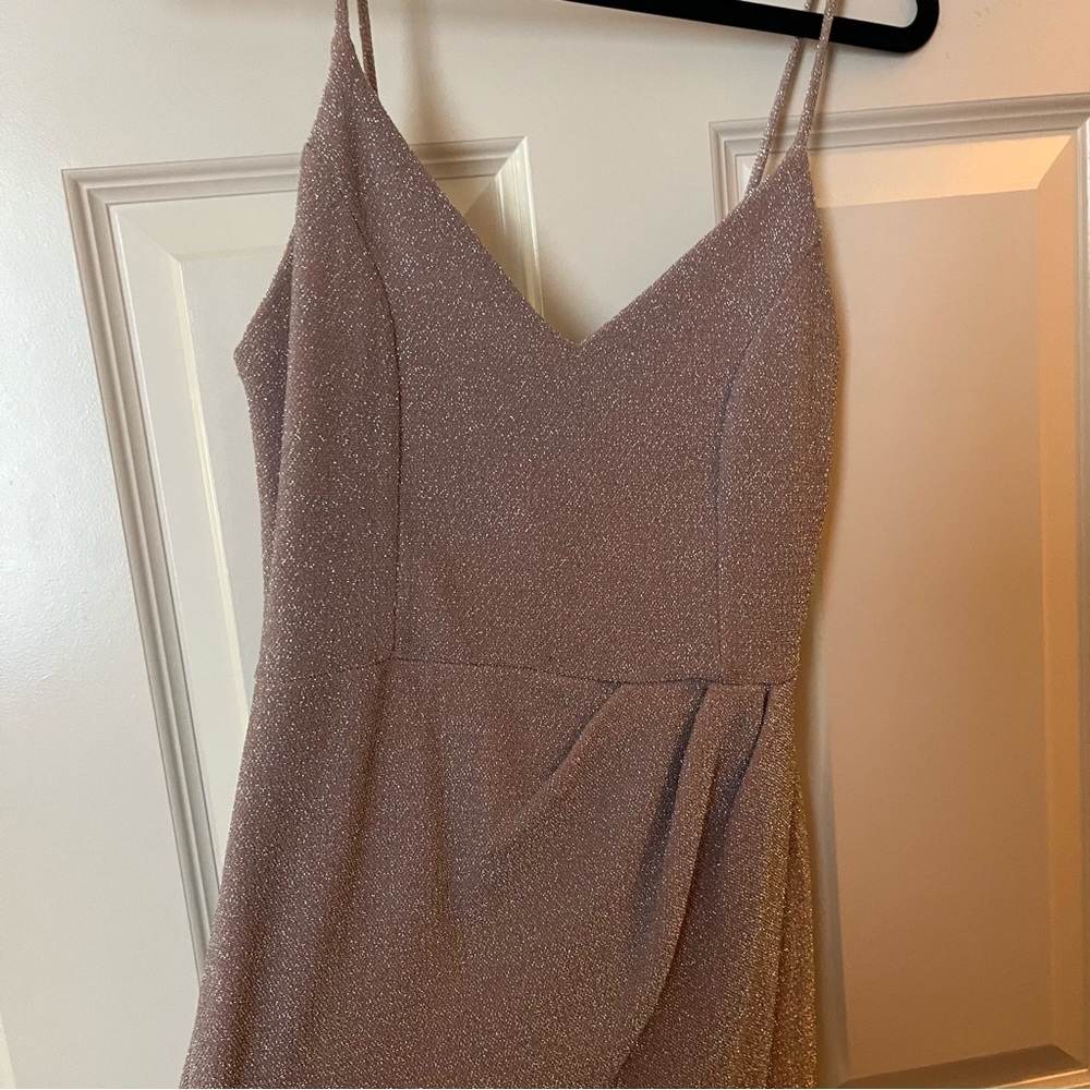 Lavender glitter body con dress